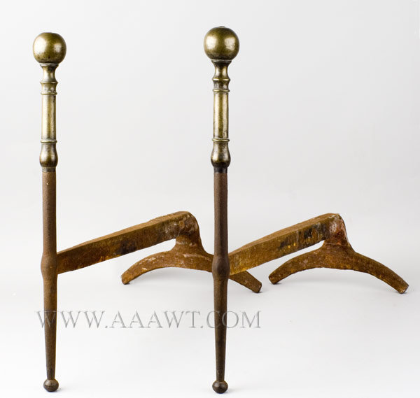 Andirons, Brass and Iron
Early 18th Century
Anonymous, entire view